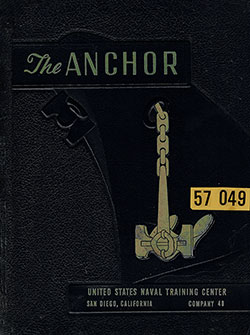 Front Cover, The Anchor 1957 Company 049, Navy Boot Camp Yearbook.