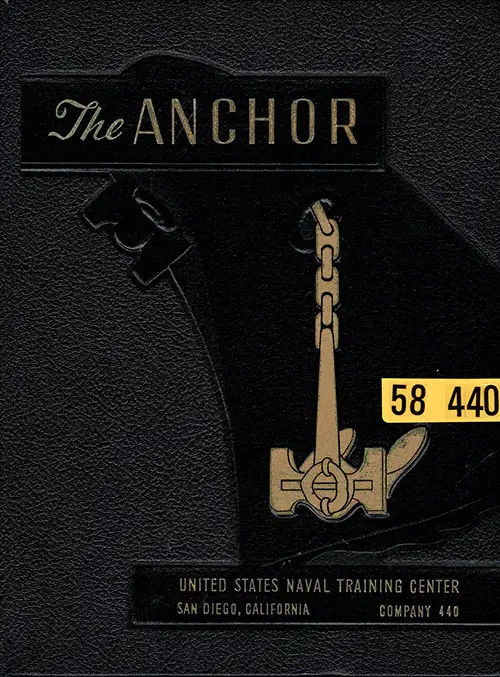 Front Cover, The Anchor 1958 Company 440, Navy Boot Camp Yearbook.