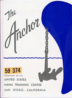 Front Cover, The Anchor 1959 Company 374, Navy Boot Camp Yearbook.