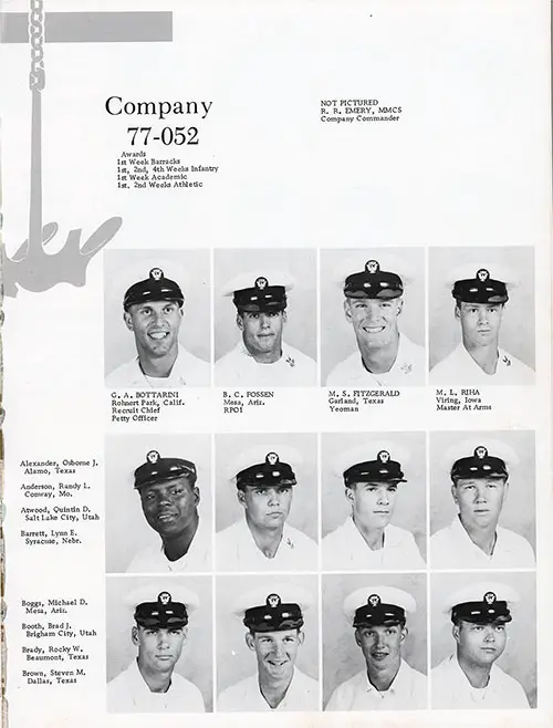 Company 77-052 San Diego NTC Recruits, Page 1.