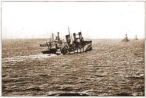 The Transport Ship Campania Sinking in the Firth of Forth.