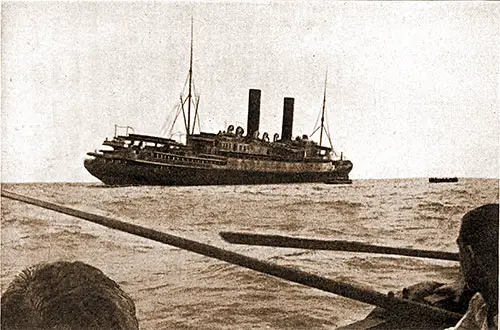 The Sinking of the Cunard Liner Franconia Being Watched by Survivors in Other Ships.