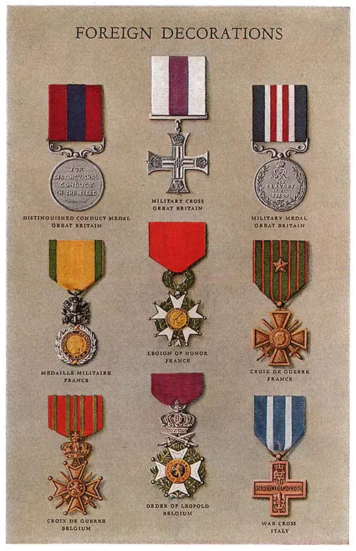 Foreign Decorations for Soldiers in WW1.