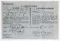 Correspondent Pass, American Army Occupied Territory in France for Floyd Gibbons, dated 23 June 1918.