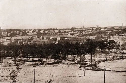 A Bird's-Eye View of Camp Devens - Looking West from Boulder Hill.
