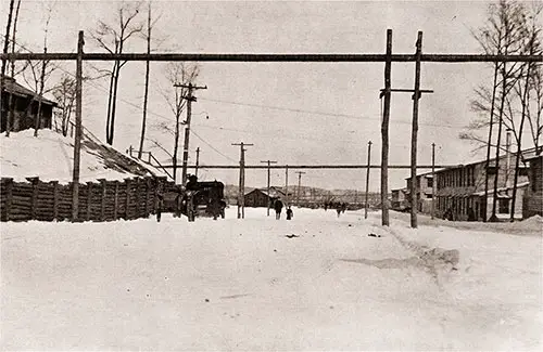 Main Street of the Depot Brigade Barracks.