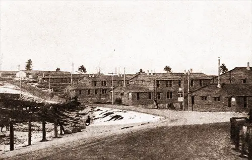 A View of the Barracks of the 301st Signal Battalion.