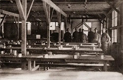 The Mess-Hall Shown Here Is That of a Company of the 303d Infantry.