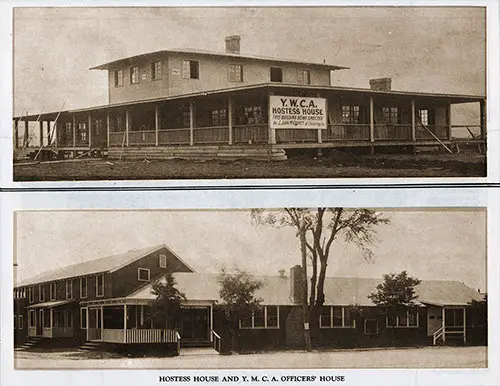Top: YWCA Hostess House Building. Bottom: YMCA Officers House.