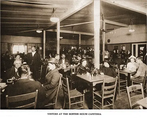 Visitors at a Packed Hostess House Cafeteria.