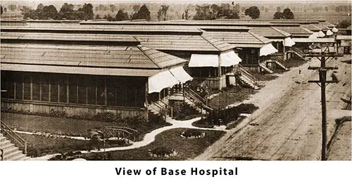 View of the Base Hospital Buildings at Camp Zachary Taylor.