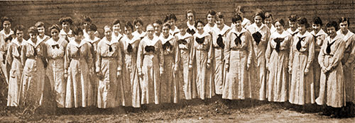 The Student Nurses at the Base Hospital, Camp Devens.