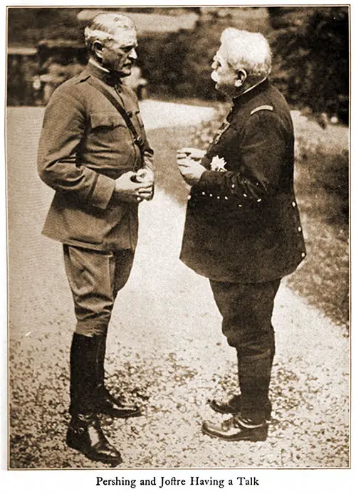 General Pershing and General Joffre Having a Discussion.