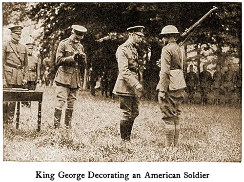 King George Decorating an American Soldier.