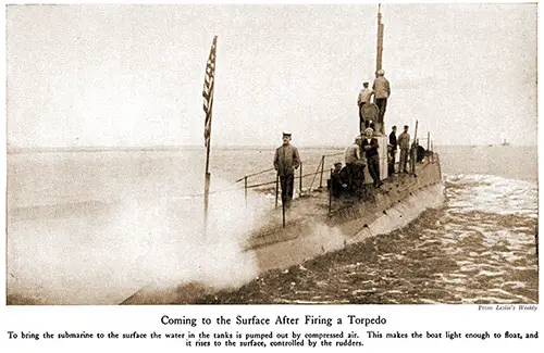 The Submarine Surfaces After Firing a Torpedo.