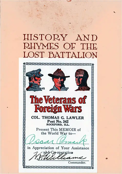 Owner's Mark: History and Rhymes of the Lost Battalion.