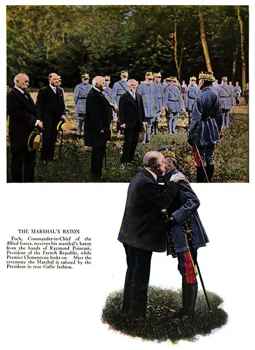 The Marshal’s Baton. Foch, Commander-in-chief of the Allied Forces, Receives His Marshal’s Baton from the Hands of Raymond Poincaré, President of the French Republic