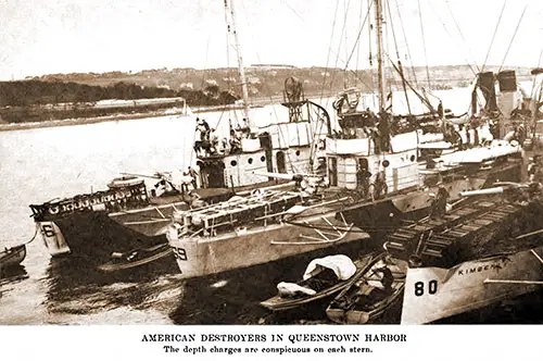 American Destroyers in Queenstown Harbor.