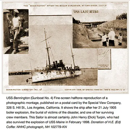USS Bennington (Gunboat No. 4) Fine-screen Halftone Reproduction of a Photographic Montage