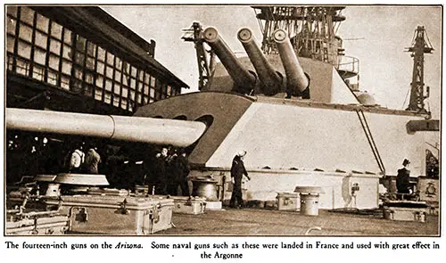 The Fourteen-Inch Guns on the USS Arizona.