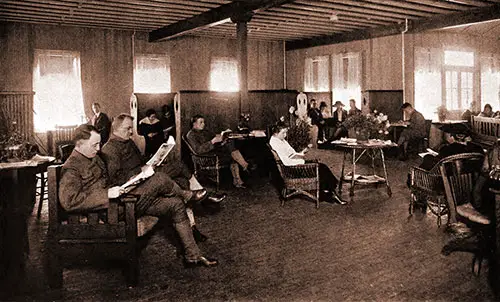 Reading Room in YWCA Hostess House, Camp Devens.