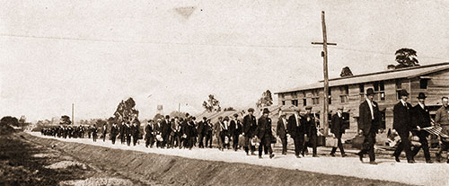 A Line of Selected Men Arriving in Camp Dix