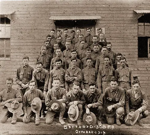 Battery D, 308th Field Artillery, October 1917 - Second Group