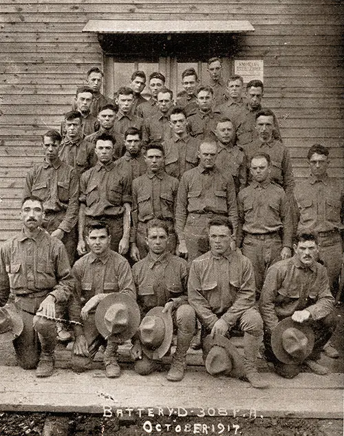 Battery D, 308th Field Artillery, October 1917, Group 2