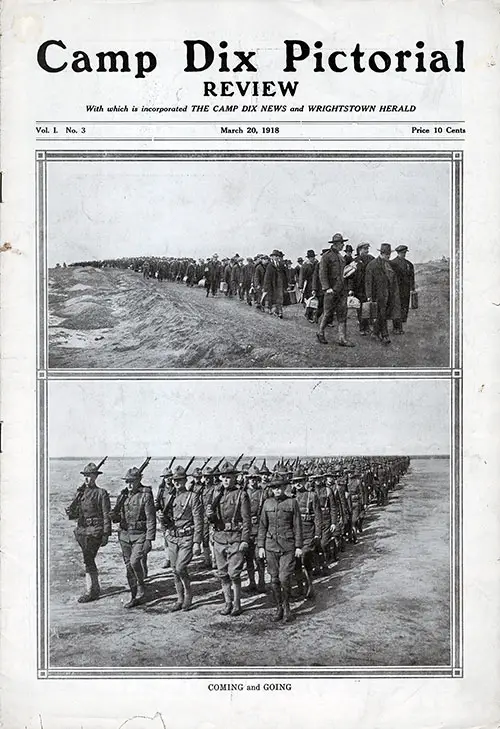 Front Cover, Camp Dix Pictorial Review, Volume 1, Number 3, 20 March 1918.