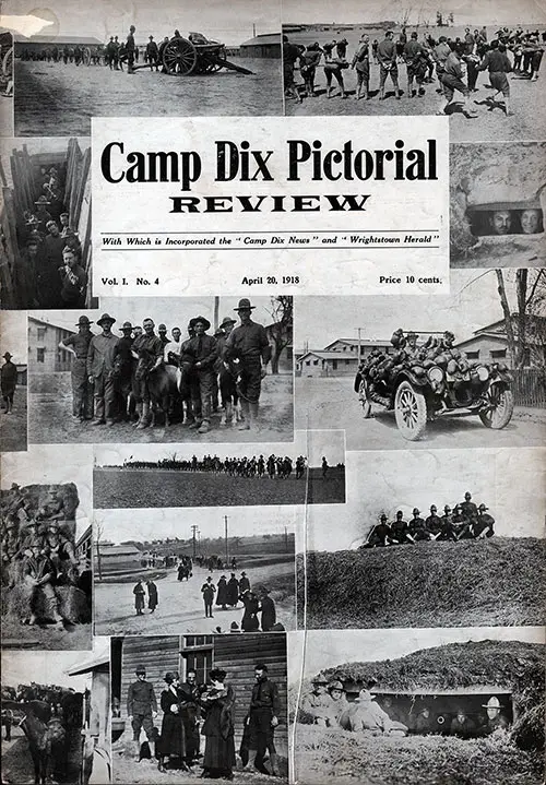 Front Cover, Camp Dix Pictorial Reveiw, 20 April 1918.