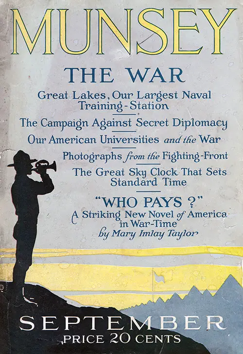 Front Cover, Munsey Magazine, September 1918.