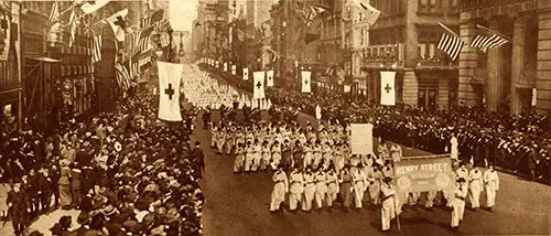 Red Cross Parade, Bringing Together the Largest Body of War Nurses Ever Assembled in This Country