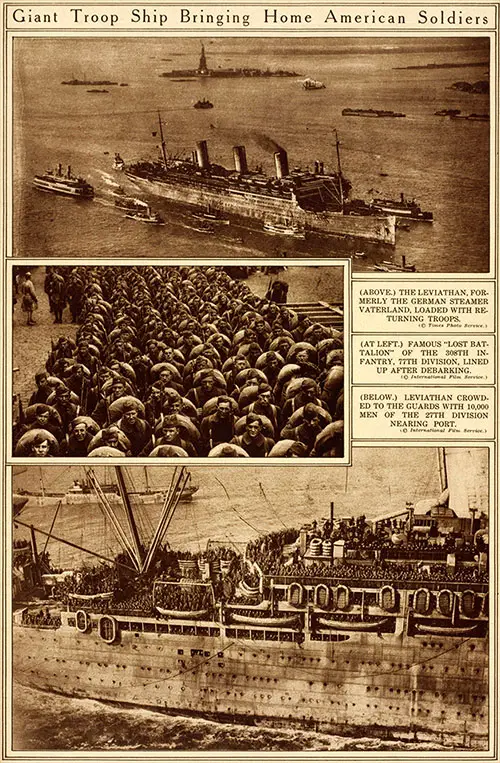 Giant Troop Ship Bringing Home American Soldiers.