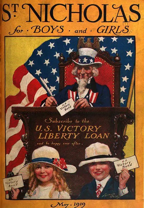 Front Cover, St. Nicholas Magazine for Boys and Girls, Vol. XLVI, No. 7, May 1919.