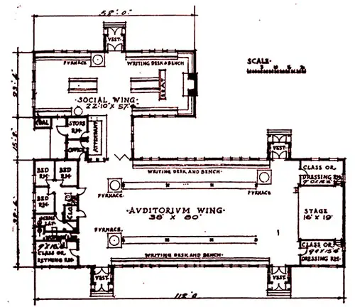 Plan of Army YMCA Building (Type 15-2).