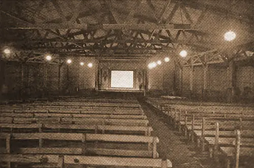 Interior of a Liberty Theatre, Showing Stage, Camp Taylor, Louisville, KY.