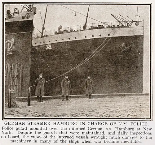 German Steamer Hamburg in Charge of New York Police.