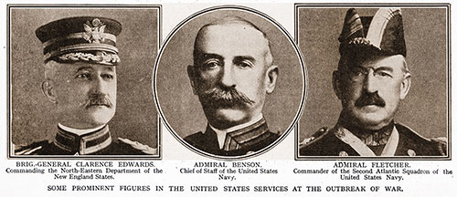 Some Prominent Figures in the United States Services at the Outbreak of War.