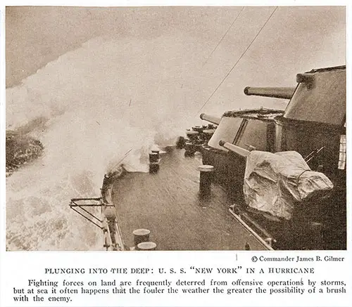 Plunging Into the Deep: USS New York in a Hurricane.