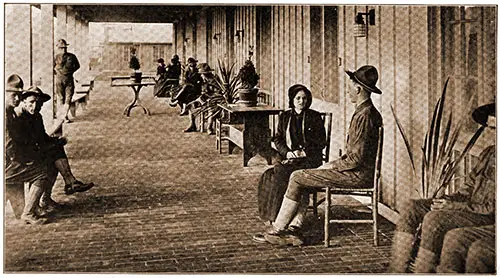 Mother and Son at the Y.W.C.A. Hostess House, Camp Kerny, California.