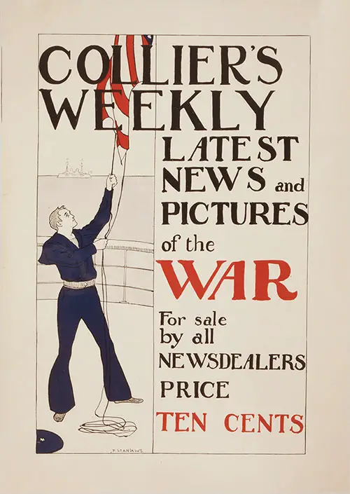 Sales Poster from Collier's Weekly: Latest News and Pictures of the War -- Ten Cents, circa 1918.
