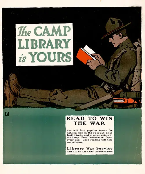 The Camp Library Is Yours - Read to Win the War.