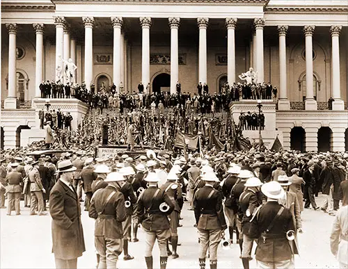 Veterans Stage Bonus Demonstration as Congress Struggles with Deficit, 8 April 1932.