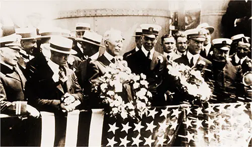 Memorial Services at Gravesend Bay, England, on 31 May 1920, in Honor of Those Who Lost Their Lives When President Lincoln Was Sunk on 31 May 1918.