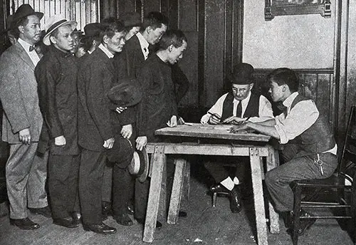 Draft Regisitration in China Town, New York City, 1917.