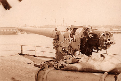 One of the Six-Inch Cannons Aboard the USS Princess Matoika During the War.
