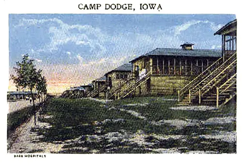 Base Hospital at Camp Dodge.