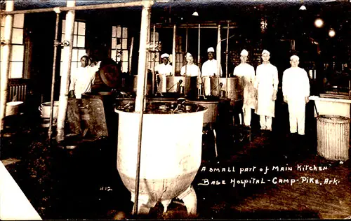 Part of the Main Kitchen at the Base Hopital, Camp Pike