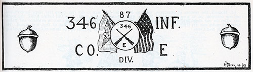 Banner of Company "E" - 346th Infantry, 87th Division of the AEF.